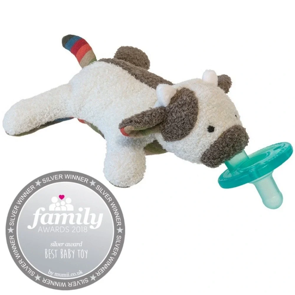 WubbaNub Boo Boo Moo Moo Infant Pacifier Plush New in Packaging